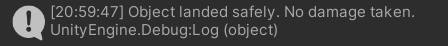 Safe fall settings in Unity